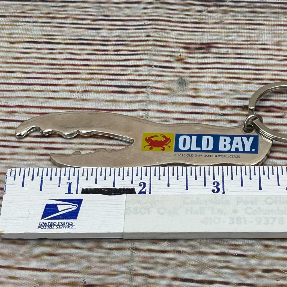 Old Bay Maryland My Maryland Crab Claw Bottle Opener Key Ring Silver OB00771 NEW